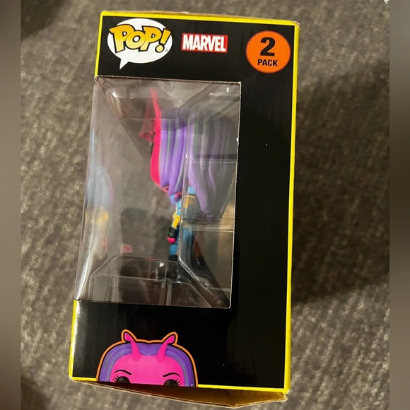 NIB Funko Pop Marvel Nebula and Mantis Blacklight Target Exclusive 2 Pack - Picture 5 of 5